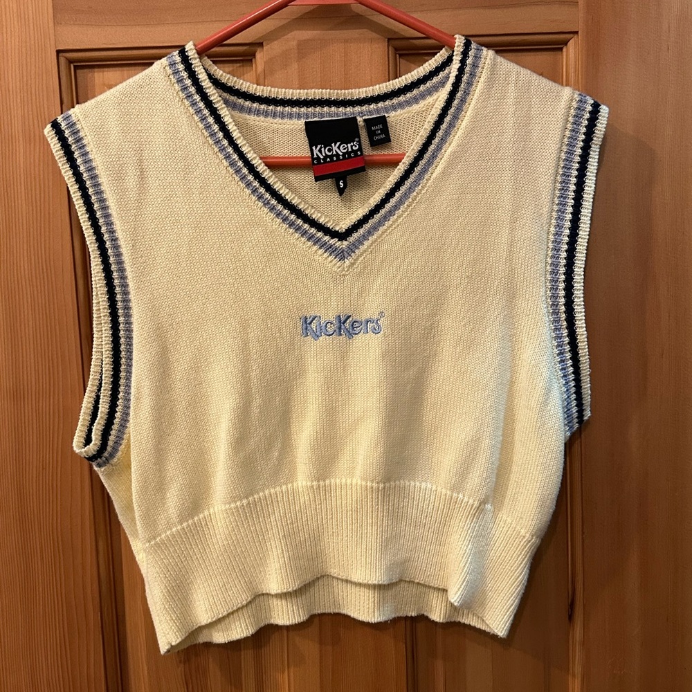 asos KICKERS yellow crop vest